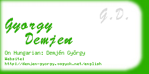gyorgy demjen business card