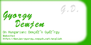 gyorgy demjen business card